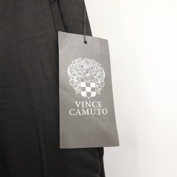 Vince Camuto Pants Black Wide Leg Front Pleat Satin Trouser Workwear Casual 22W - Picture 10 of 14